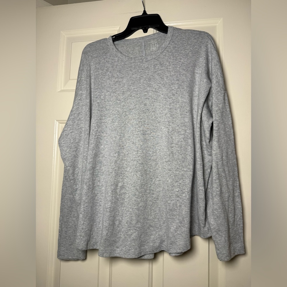 Aerie Real Soft Gray Basic Top - image 3